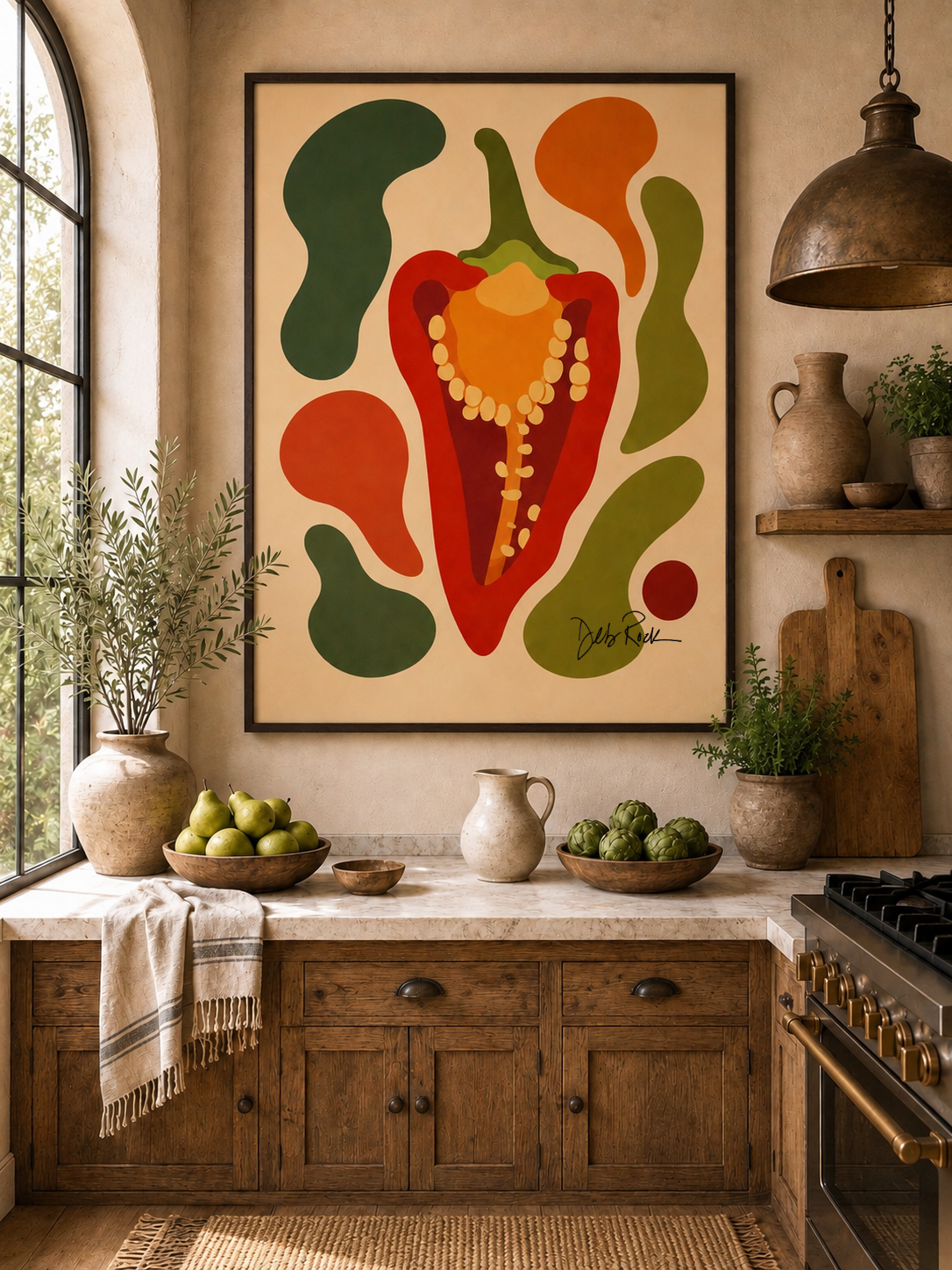 La Pimienta – Tuscan Kitchen Still Life | Wine Country Canvas Art